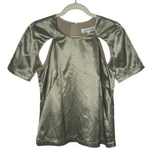 Finders Keepers Champagne Arm Cutout Blouse